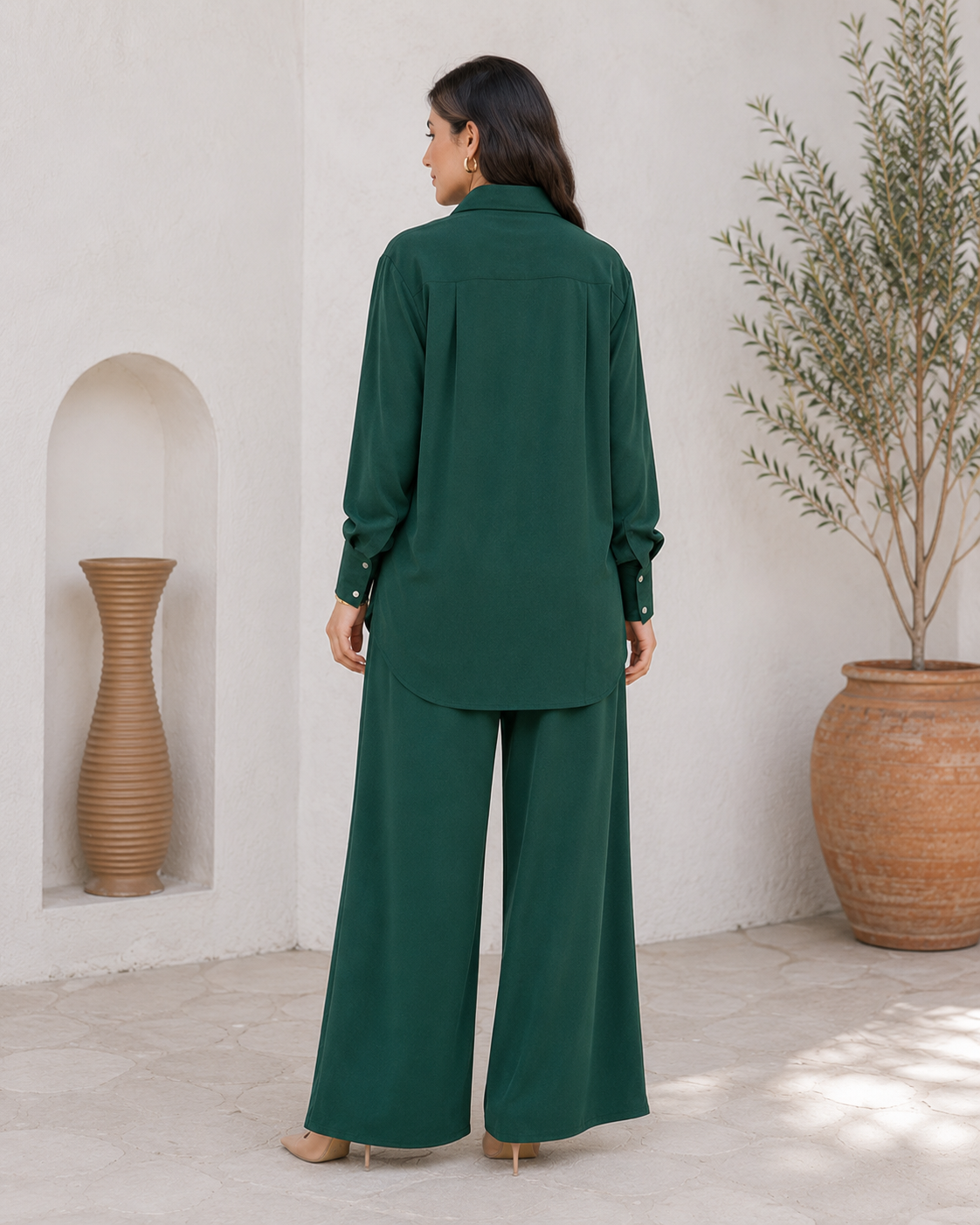 Relaxed Shirt & Wide-Leg Set