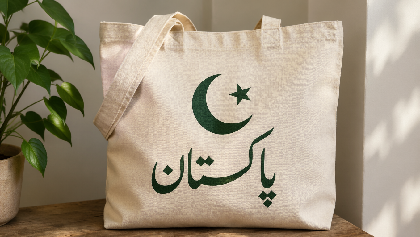 Minimalist Pakistan National Pride Souvenir Canvas Tote Bag