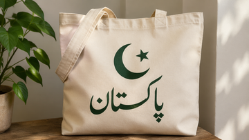 Minimalist Pakistan National Pride Souvenir Canvas Tote Bag