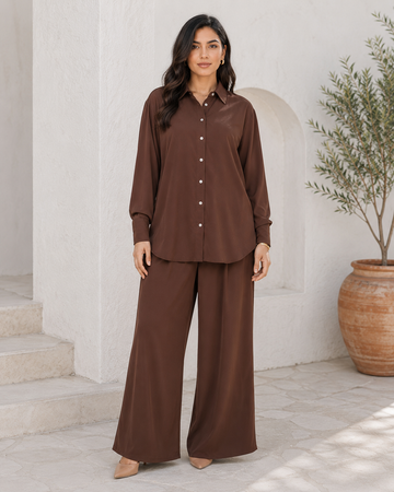 Relaxed Shirt & Wide-Leg Set