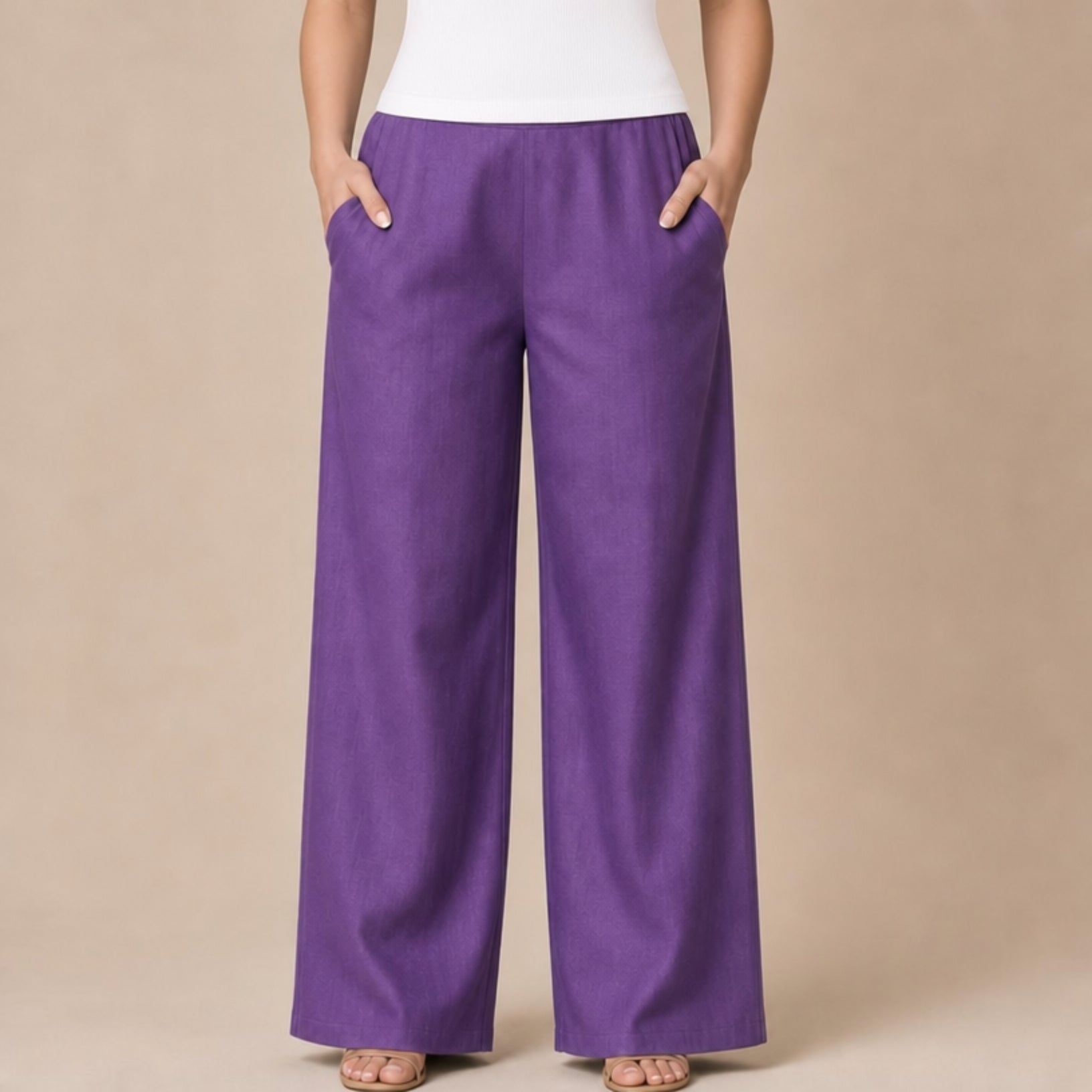 Women's Solid Co-ord Set – Long Top & Trousers