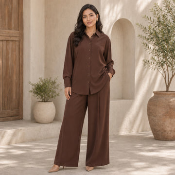 Relaxed Shirt & Wide-Leg Set