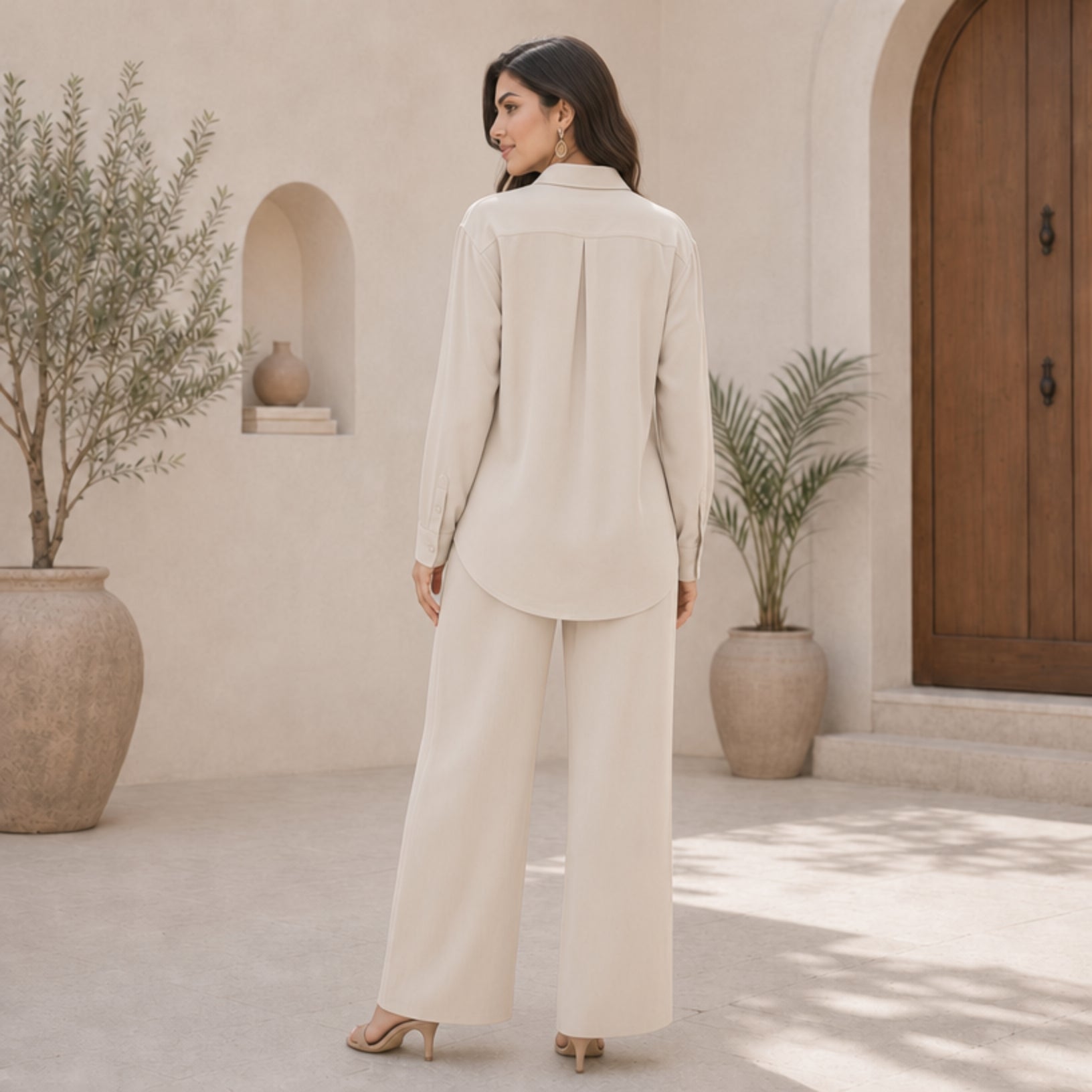 Relaxed Shirt & Wide-Leg Set